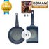 [KOMAN] ] 2 Piece Set : BlackWin Titanium Coated Frying Pan 20cm+Square Pan 19cm - Nonstick Cookware 6-Layers Coationg Die Casting Frying Pan - Made in Korea